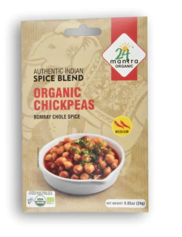 24 MANTRA ORGANIC Organic Chickpeas Bombay Chole Spice 0.85 OZ